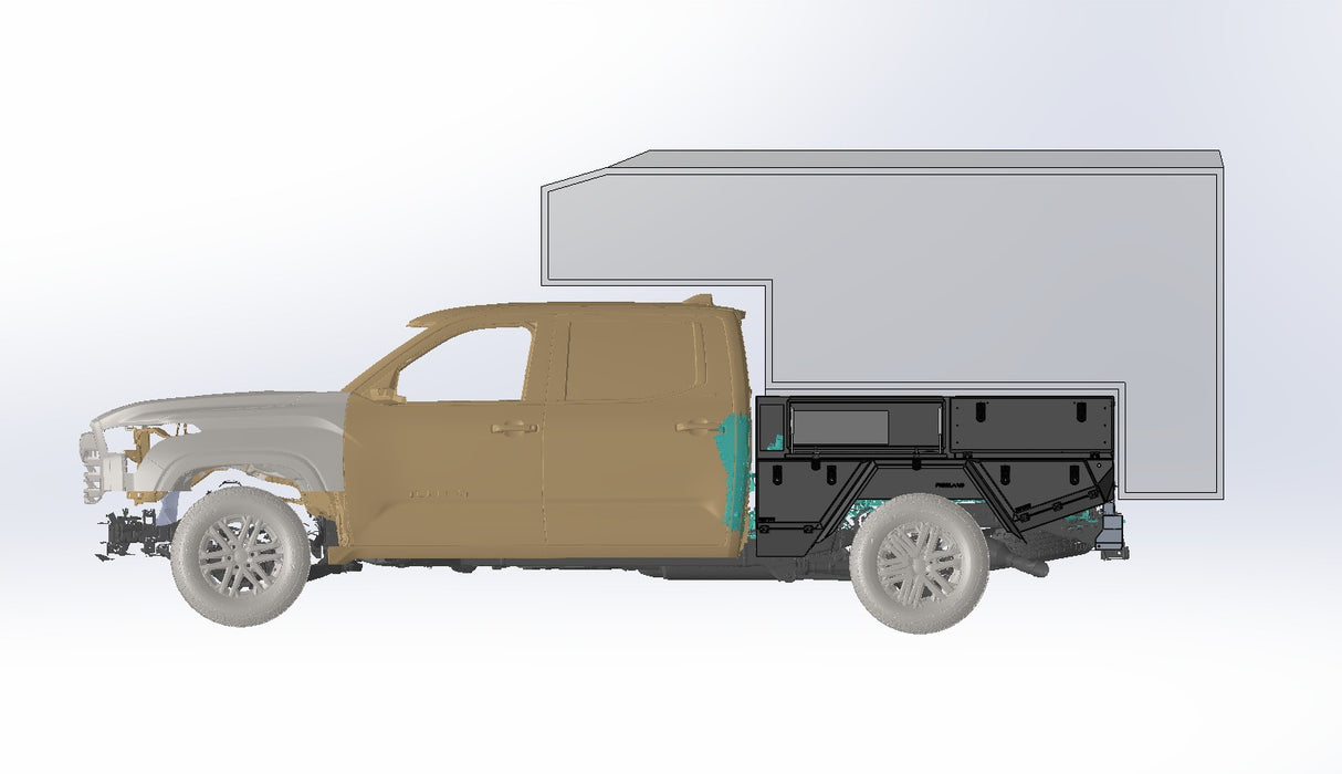 Truck camper bed platform