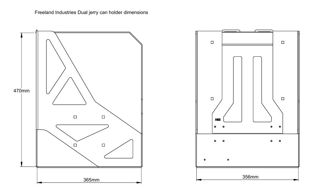 Double aluminum jerry can holder