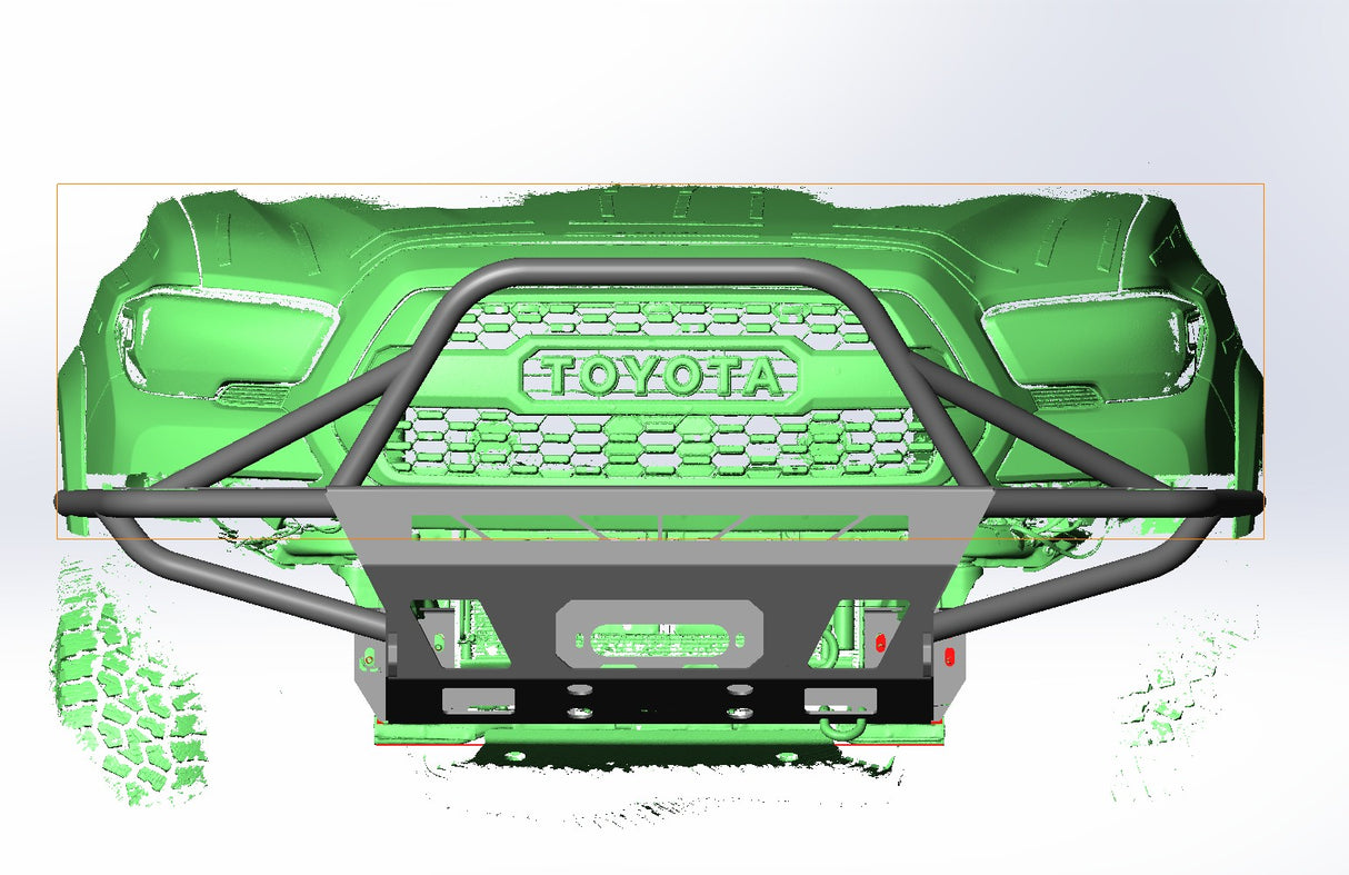 3rd gen Tacoma front hybrid bumper