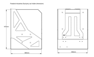 Double aluminum jerry can holder