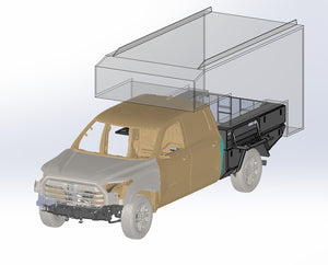 Truck camper bed platform
