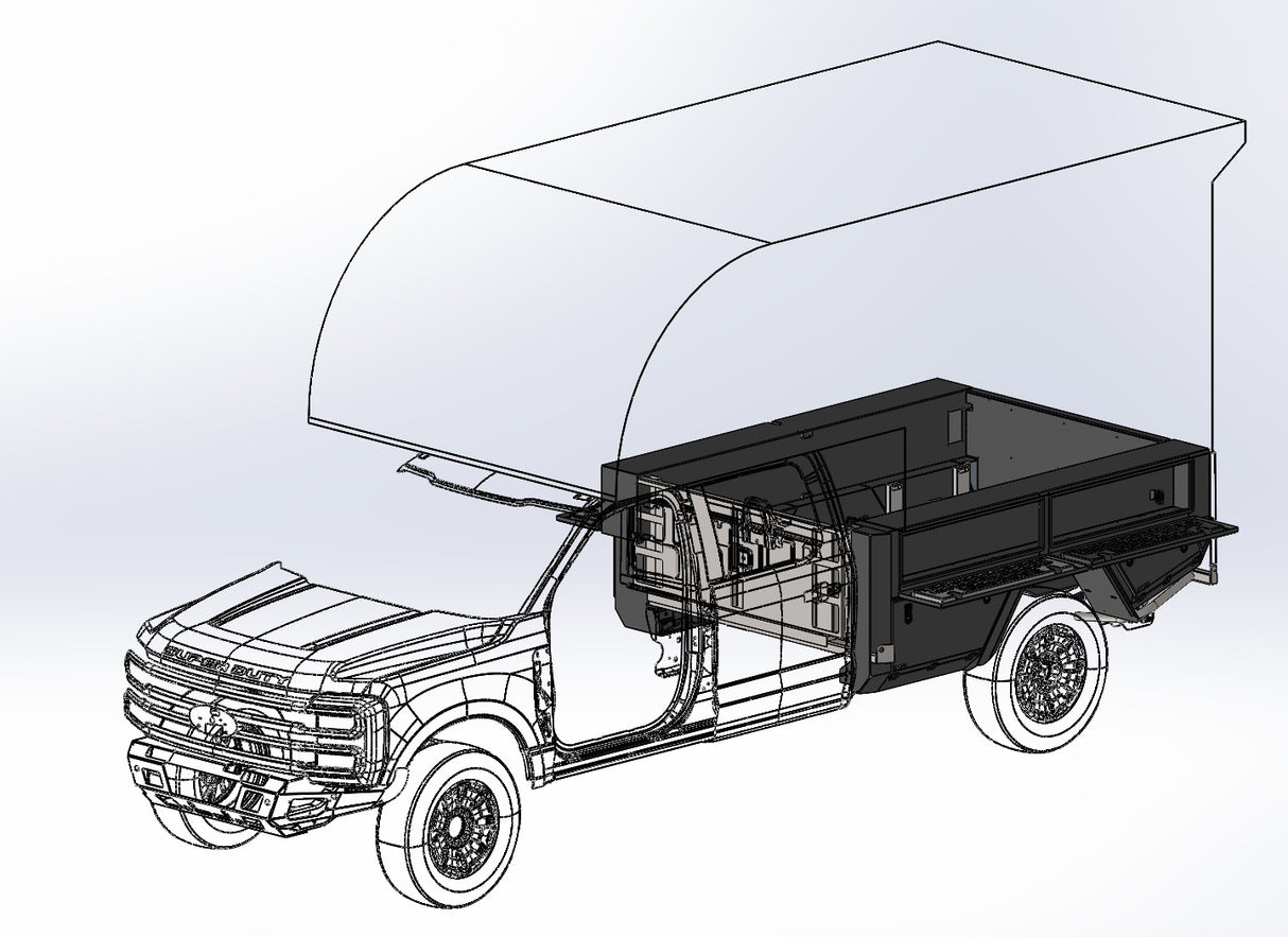 F250/F350 2017-2026 plateforme pour campeur porté