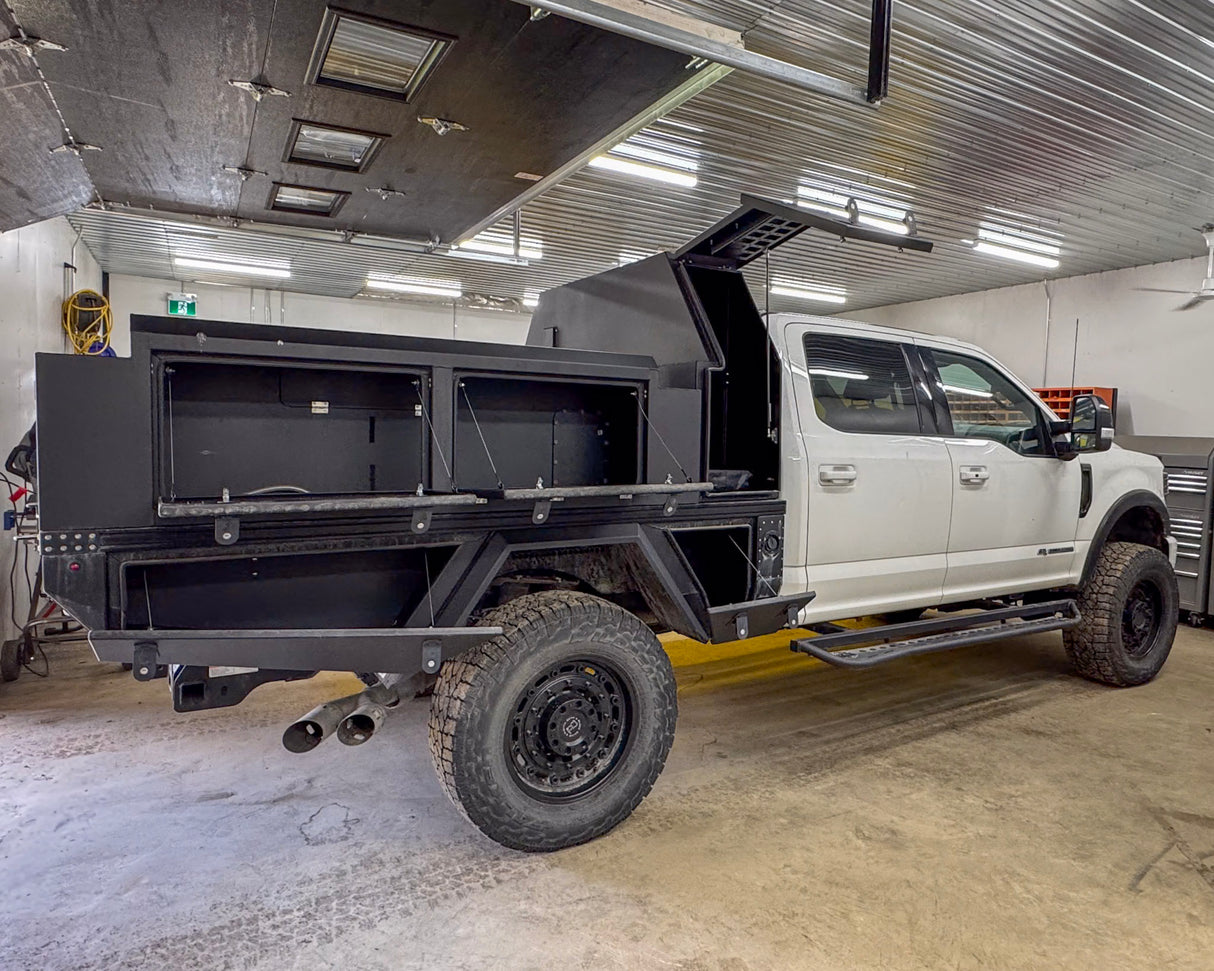 Truck camper bed platform