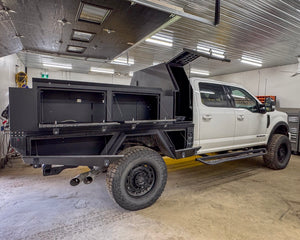 Truck camper bed platform